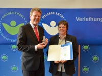 Claudia Klaas und Staatsminister Dr. Marcel Huber